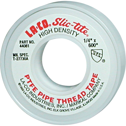 Ruban &agrave; filetage en PTFE Slic-Tite, 600" lo x 3/4" la, Blanc Pryde Industrial Inc.