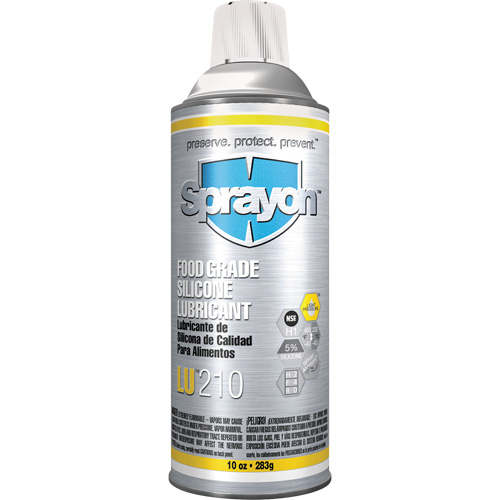 Lubrifiant &agrave; la silicone de cat&eacute;gorie alimentaire LU210, Canette a&eacute;rosol Pryde Industrial Inc.