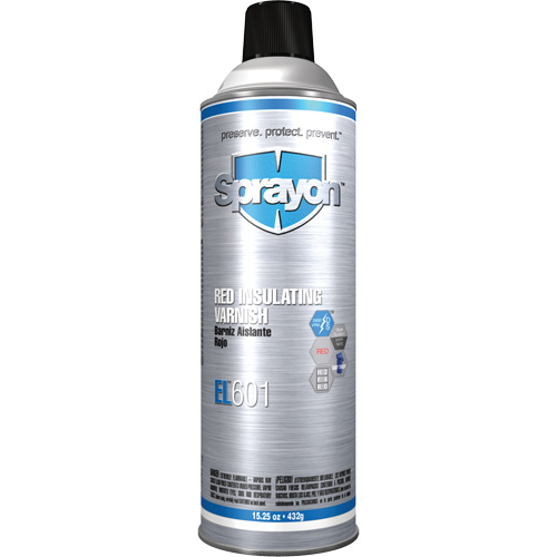 EL601 Red Insulating Varnish, 15.25 oz., Aerosol Can, Red Pryde Industrial Inc.