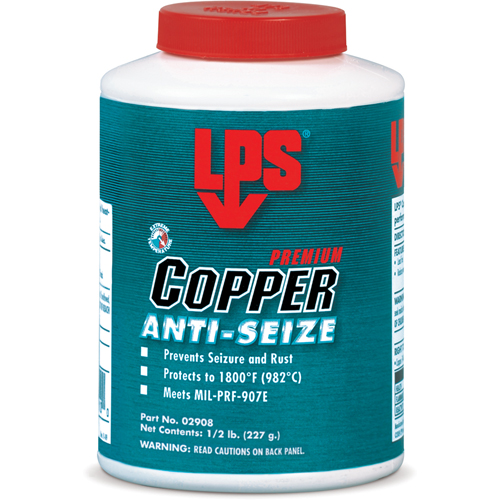 Copper Anti-Seize, 1 lbs., Bottle, 1800°F (982°C) Max Temp. Pryde Industrial Inc.