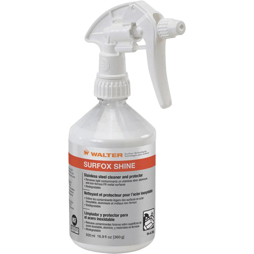 Nettoyant & protecteur pour acier inoxydable Surfox Shine, 500 ml, Bouteille &agrave; g&acirc;chette Pryde Industrial Inc.