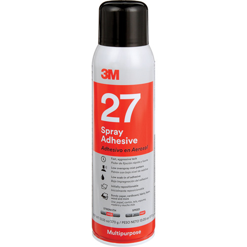 27 Multi-Purpose Spray Adhesive, Clear, Aerosol Can Pryde Industrial Inc.