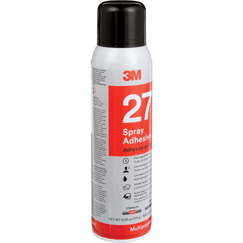 27 Multi-Purpose Spray Adhesive, Clear, Aerosol Can Pryde Industrial Inc.