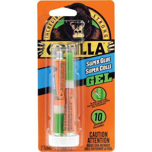 Super Glue Gel, 2 x 3 g, Tube, Clear Pryde Industrial Inc.