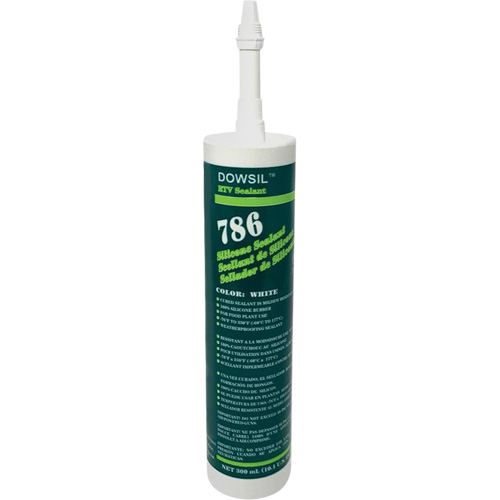 Dowsil 786 Silicone Sealant, 300 ml, Cartridge, White Pryde Industrial Inc.