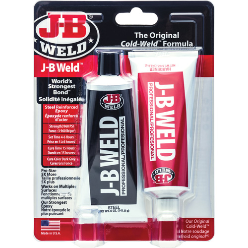 Colle &eacute;poxyde J-B Weld, Deux composants, Tube, 10 oz, Gris Pryde Industrial Inc.
