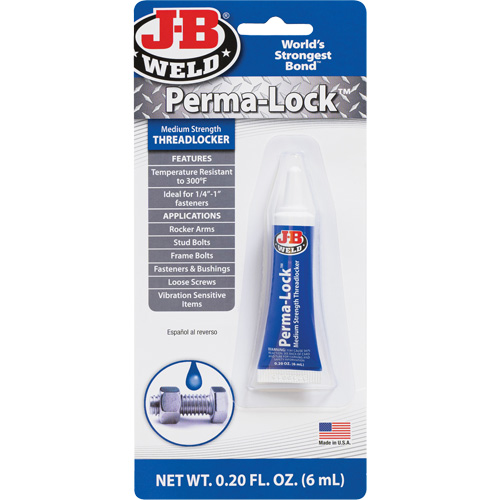 Compos&eacute; de blocage Perma-Lock, Bleu, Moyen, 6 ml, Tube Pryde Industrial Inc.