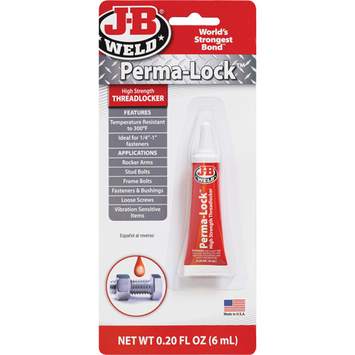 Compos&eacute; de blocage Perma-Lock, Rouge, &eacute;lev&eacute;, 6 ml, Tube Pryde Industrial Inc.