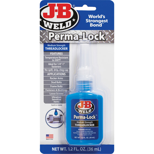 Compos&eacute; de blocage Perma-Lock, Bleu, Moyen, 36 ml, Bouteille Pryde Industrial Inc.