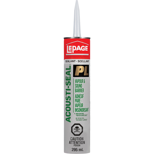 Adh&eacute;sif pare-vapeur insonorisant PL, 295 ml, Tube, Noir Pryde Industrial Inc.