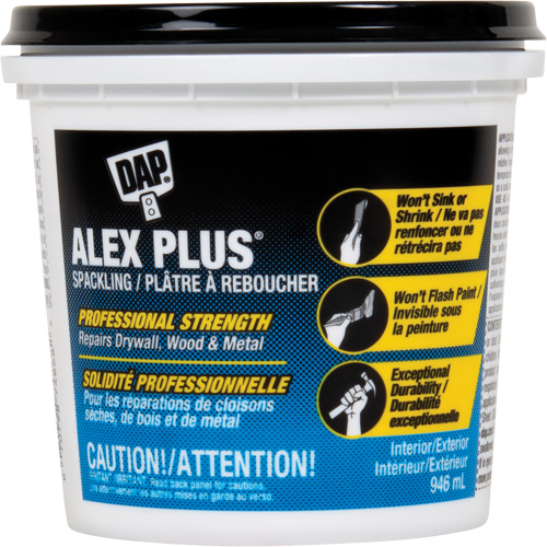 Alex Plus&reg; Spackling, 946 ml, Plastic Container Pryde Industrial Inc.