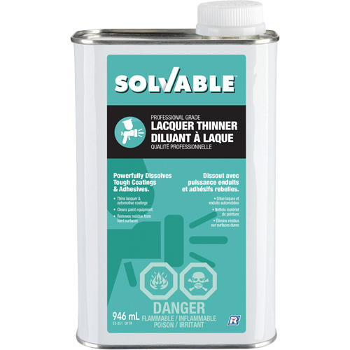 Diluant &agrave; lacque de calibre professionnel, Bidon rectangulaire, 946 ml Pryde Industrial Inc.