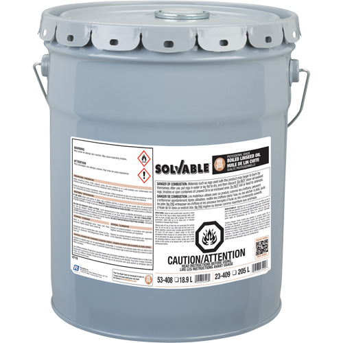 Huile de lin bouillie, Seau, 18,9 L Volume net Pryde Industrial Inc.