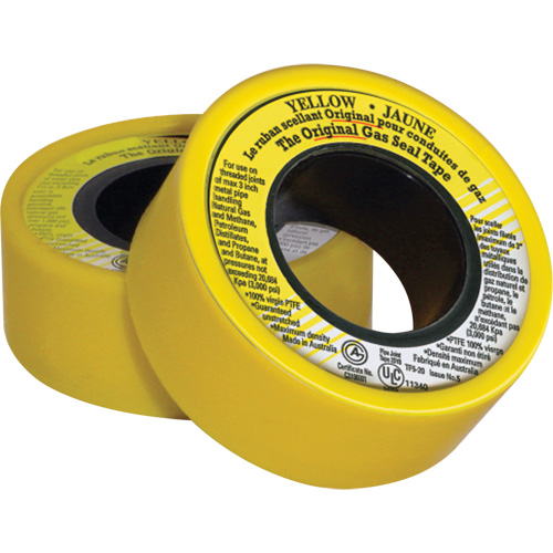 PTFE Thread Sealant Tape, 236" L x 3/4" W, Yellow Pryde Industrial Inc.