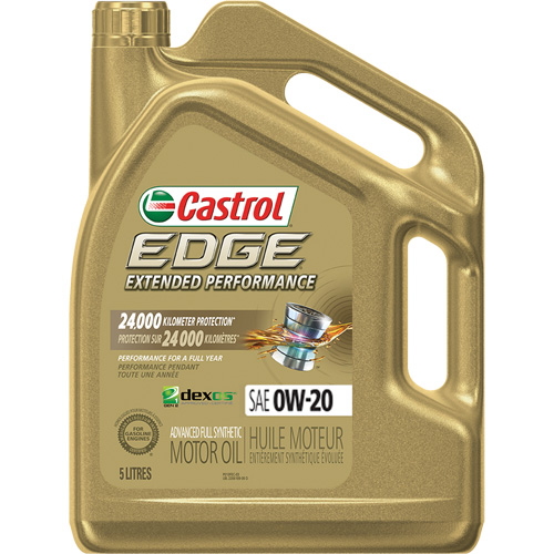 Huile pour moteur performance prolong&eacute;e 0W-20 Edge, 5 L, Cruche Pryde Industrial Inc.