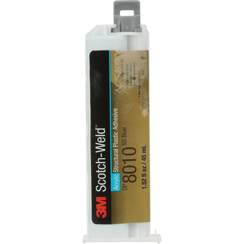 Scotch-Weld Structural Plastic Adhesive, Deux composants, Cartouche double, 45 ml, Bleu Pryde Industrial Inc.