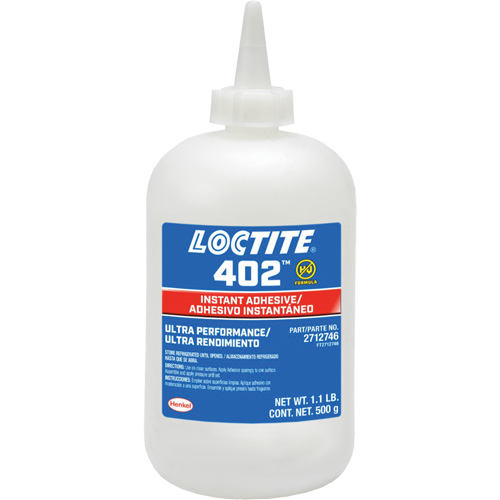 402 Instant Adhesive, Clear, Bottle, 500 g Pryde Industrial Inc.