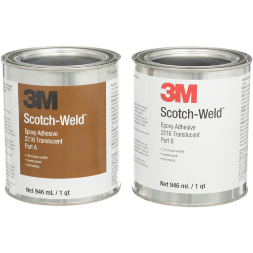 Scotch-Weld Adhesive, 32 fl. oz., Kit, Two-Part, Translucent Pryde Industrial Inc.