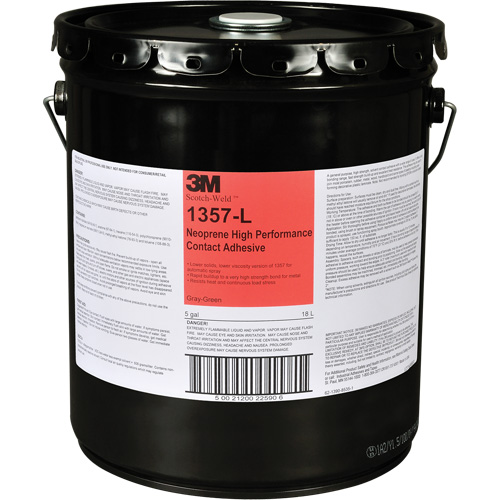 Colle contact haute performance &agrave; base de n&eacute;opr&egrave;ne, Baril, 5 gal., Vert Pryde Industrial Inc.