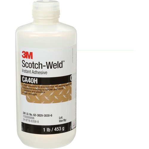 Scotch-Weld Instant Adhesive, Clear, Bottle, 1 lbs. Pryde Industrial Inc.