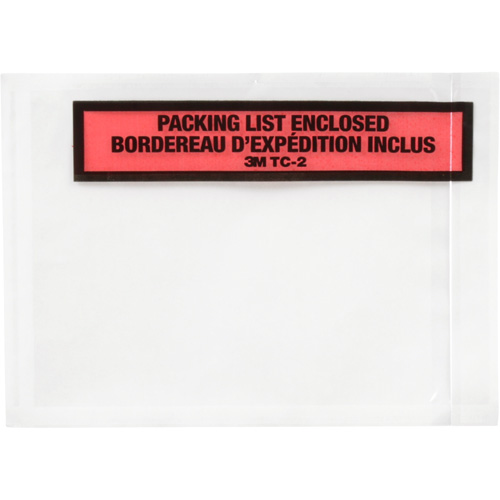 Pochette pour bordereau d'exp&eacute;dition, 5-1/2" lo x 4-1/2" la, Style Insertion par extr&eacute;mit&eacute; Pryde Industrial Inc.