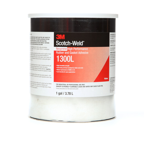 High-Performance Rubber & Gasket Adhesive, Gallon, Yellow Pryde Industrial Inc.