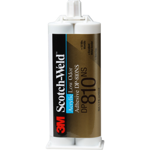Scotch-Weld Low-Odour Acrylic Adhesive, Two-Part, Dual Cartridge, 1.7 oz., White Pryde Industrial Inc.