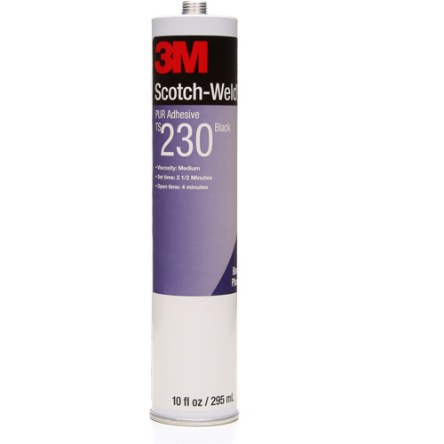 Scotch-Weld PUR Adhesive, 10 oz., Cartridge, Black Pryde Industrial Inc.