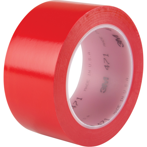 Ruban en vinyle 471, 50,8 mm (2") la x 32,9 m (108') lo, 5,3 mils, Rouge Pryde Industrial Inc.