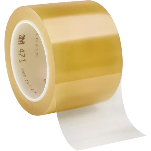Ruban en vinyle 471, 76,2 mm (3") la x 32,9 m (108') lo, 5,2 mils, Transparent Pryde Industrial Inc.