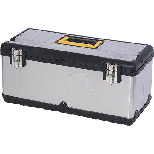 JPSTB-22 Boîte &agrave; outils en acier inoxydable, 11" P x 22-1/2" la x 10-3/4" h, Noir/Gris Pryde Industrial Inc.