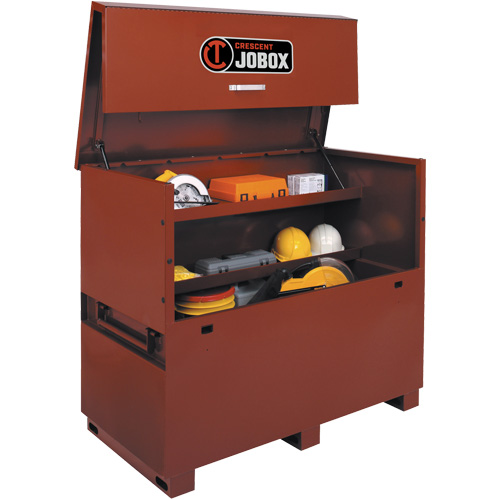 Long Piano Box, 60" W x 30-1/2" D x 50" H, Black/Orange Pryde Industrial Inc.