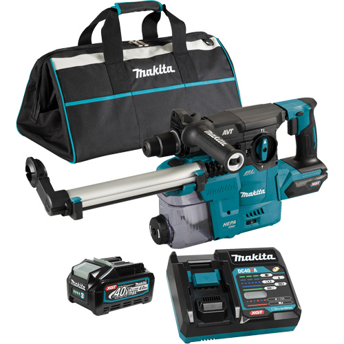 XGT Brushless Cordless SDS-Plus Rotary Hammer with DX10 Dust Extraction Attachment, 40 V, 1-3/16", 3 ft-lbs, 0-840 RPM Pryde Industrial Inc.