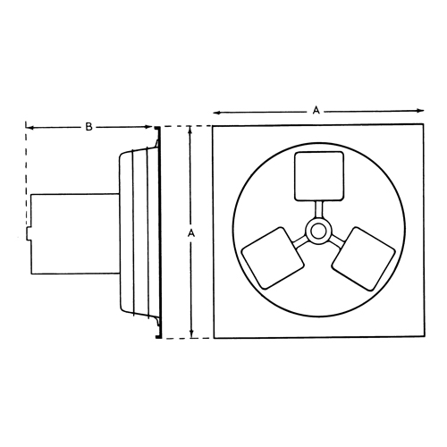 Ventilateur d'&eacute;chappement 12" s&eacute;rie panneau 1SP Pryde Industrial Inc.