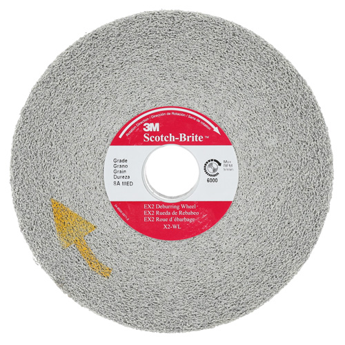 Meule d'&eacute;barbage EXL Scotch-Brite, 6" x 1", Arbre de 1"-8, 1, Oxyde d'aluminium Pryde Industrial Inc.
