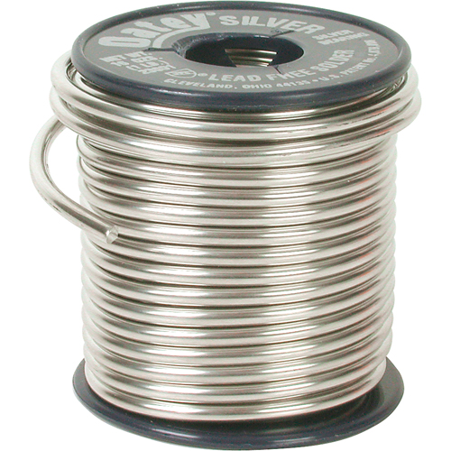 M&eacute;tal d'apport pour plomberie, Sans plomb, 60-100 % d'&eacute;tain 1-5 % de bismuth 1-5 % de cuivre 1-5 % d'argent, &acirc;me Plein, dia. 0,117" Pryde Industrial Inc.