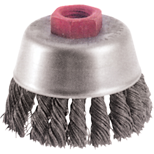 Knot Wire Cup Brushes - High Speed Small Grinder, 2-3/4" Dia. x 5/8"-11 Arbor Pryde Industrial Inc.