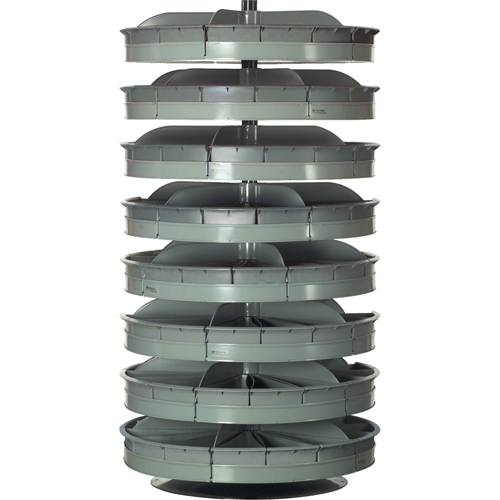 Rotabin&reg; Storage Units, 500 lbs. Capacity per Level, 66" H x 28" Dia. Pryde Industrial Inc.