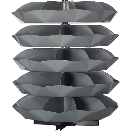 Rotabin&reg; Storage Units, 625 lbs. Capacity per Level, 4 Level, 45" H x 44" Dia. Pryde Industrial Inc.