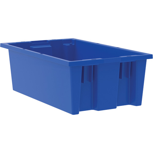 Contenant empilable et emboîtable, 6" x 11" x 18", Bleu Pryde Industrial Inc.