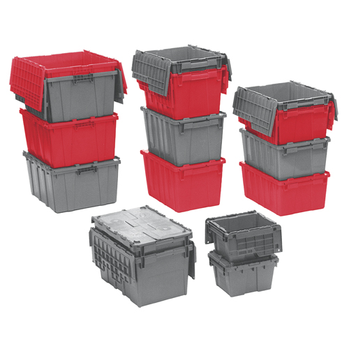 Contenants de distribution Flipak en plastique poly&eacute;thyl&egrave;ne (PE), 15,2" x 10,9" x 9,7", Bleu Pryde Industrial Inc.