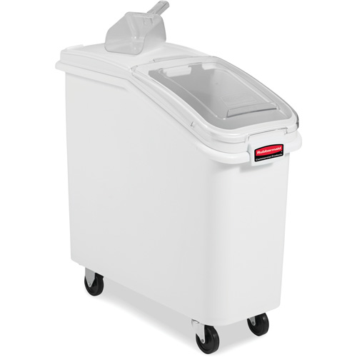 Mobile Ingredient Bins with Sliding Lid, 2.75 cu. ft. Capacity, 28" H x 13-13/100" W x 29-1/4" D Pryde Industrial Inc.