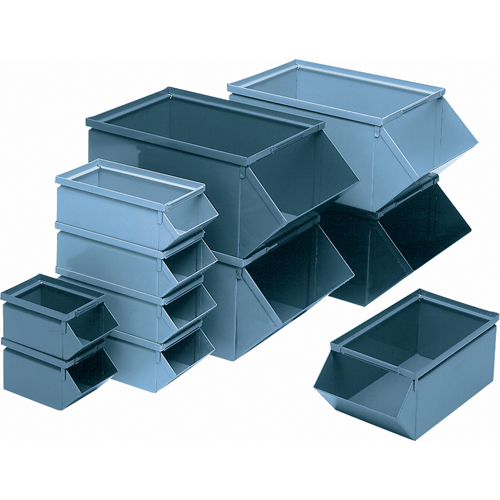 Steel Bin, 100 lbs. Cap., 12" W x 20-1/2" D x 9-1/2" H, Blue Pryde Industrial Inc.