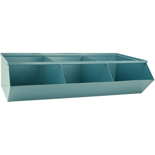 Sectional Bin Units, 100 lbs. Cap., 37" W x 20-1/2" D x 9-1/2" H, Blue Pryde Industrial Inc.