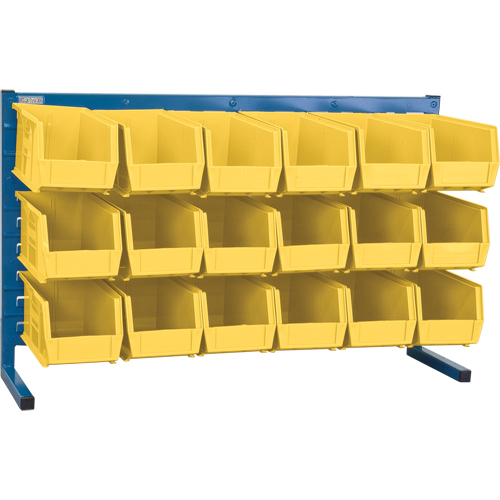 Louvered Rack with Bins, 18 Bins, 36" W x 8-1/4" D x 22" H Pryde Industrial Inc.