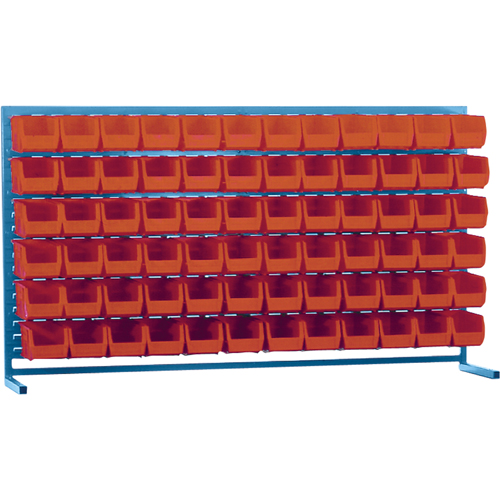 Rayonnage &agrave; persienne avec bacs, 72 bacs, 72" la x 15" p x 40" h Pryde Industrial Inc.