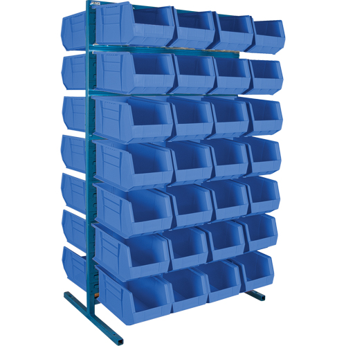 Support stationnaire deux c&ocirc;t&eacute;s pour bacs, 36" la x 24" p x 61" h, 56 bacs Pryde Industrial Inc.