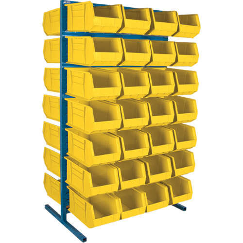 Support stationnaire deux c&ocirc;t&eacute;s pour bacs, 36" la x 24" p x 61" h, 56 bacs Pryde Industrial Inc.