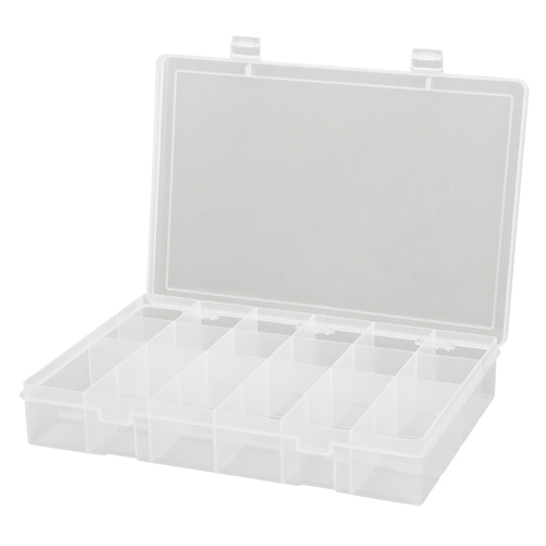 Boîtes &agrave; compartiments compactes en polypropyl&egrave;ne, 13-1/8" la x 9" p x 2-5/16" h, 18 compartiments Pryde Industrial Inc.
