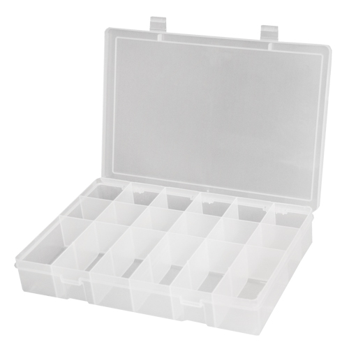 Boîtes &agrave; compartiments compactes en polypropyl&egrave;ne, 11" la x 6-3/4" p x 1-3/4" h, 18 compartiments Pryde Industrial Inc.